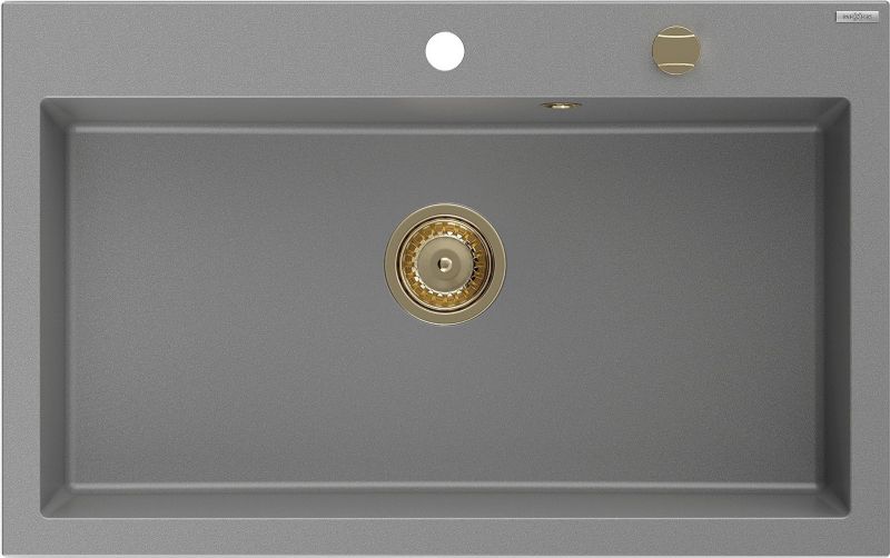 Zlewozmywak wpuszczany Mexen Elix szary 800x500 mm - 6527801005-71-G