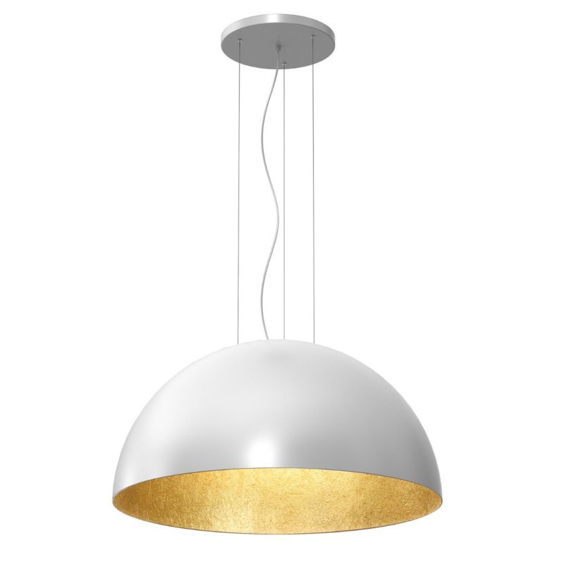 Lampa wisząca Luminex Compo biały mat-złota wym: 140 x 80 x 80 cm 1xE27 x 15W 1 szt.