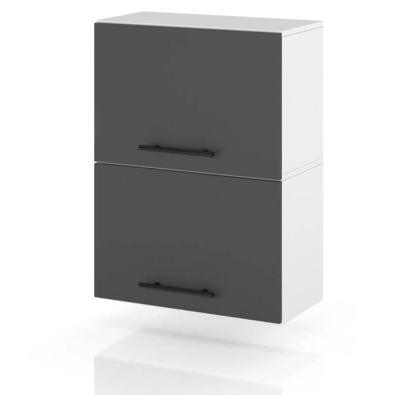 Szafka Kuchenna Hurtownia-Mebli Wisząca Klapowa W50K sPremium 50cm Biały Mat Szary Mat 50x32x72 cm 1szt.