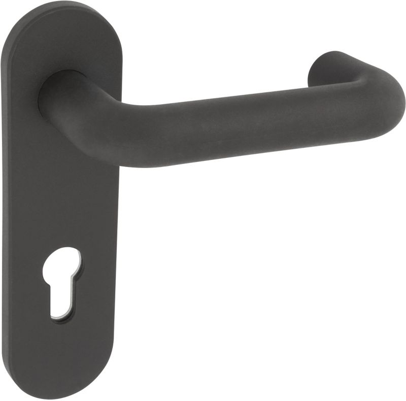 Klamka do drzwi przeciwpożarowych Lola 72 mm na wkładkę czarna