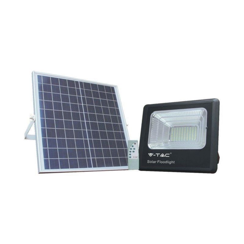 Naświetlacz solarny LED V-TAC czarny LED 20W 4000K 1650lm IP65 wym: 23,8 x 27,8 x 7 cm aluminium - 1 szt.