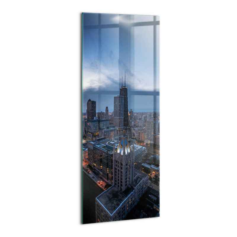 Obraz Szklany Wallfluent 50x125 cm Zdjęcie miasta Chicago 1 szt.