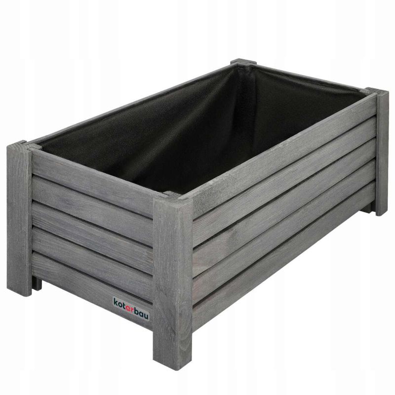 Doniczka drewniana KOTARBAU antracytowa 60x33 cm 1 szt.