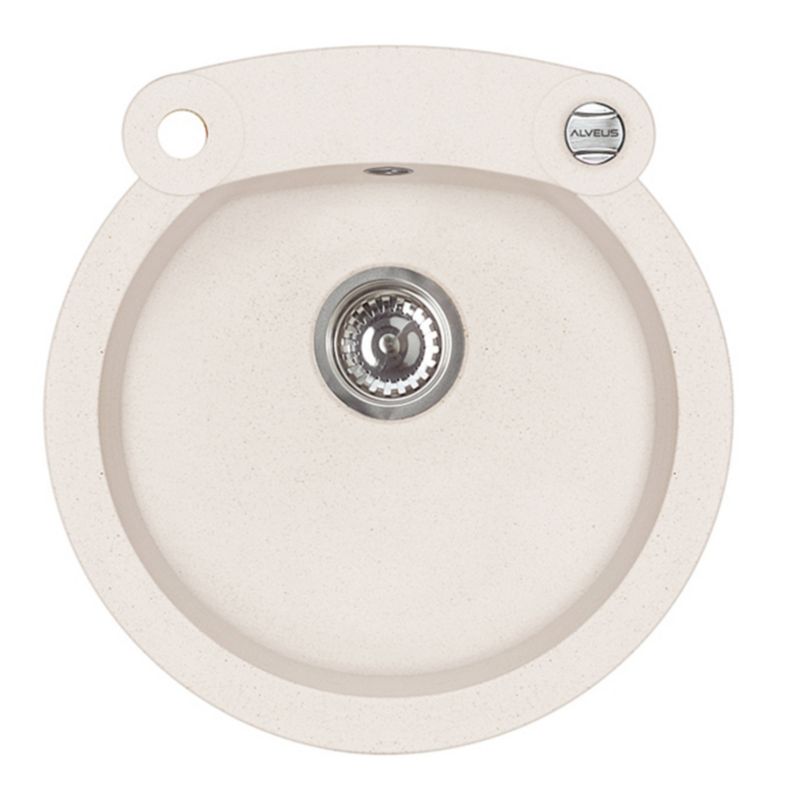 Zlewozmywak granitowy Alveus ROLL 10 kol. 11 biały (fi51) 1-komorowy 1szt