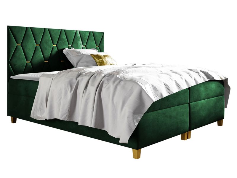 Łóżko kontynentalne MIRJAN 24 Inez 140x200 wojskowa zieleń 1 szt.