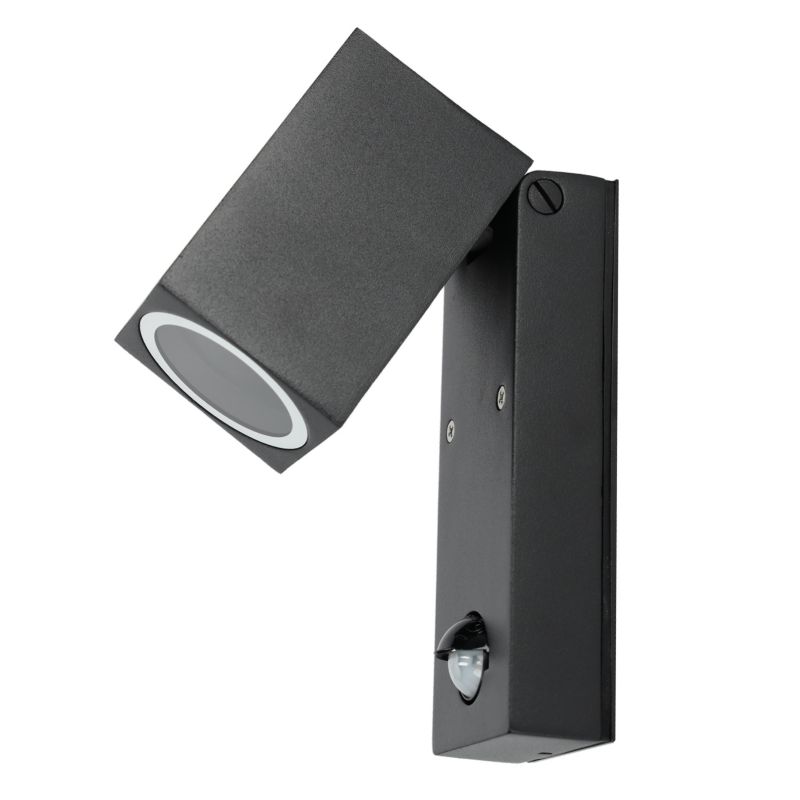 Kinkiet ogrodowy z czujnikiem ruchu Kobi QUAZAR 15 1xU10 LX IP44 czarny 1szt.