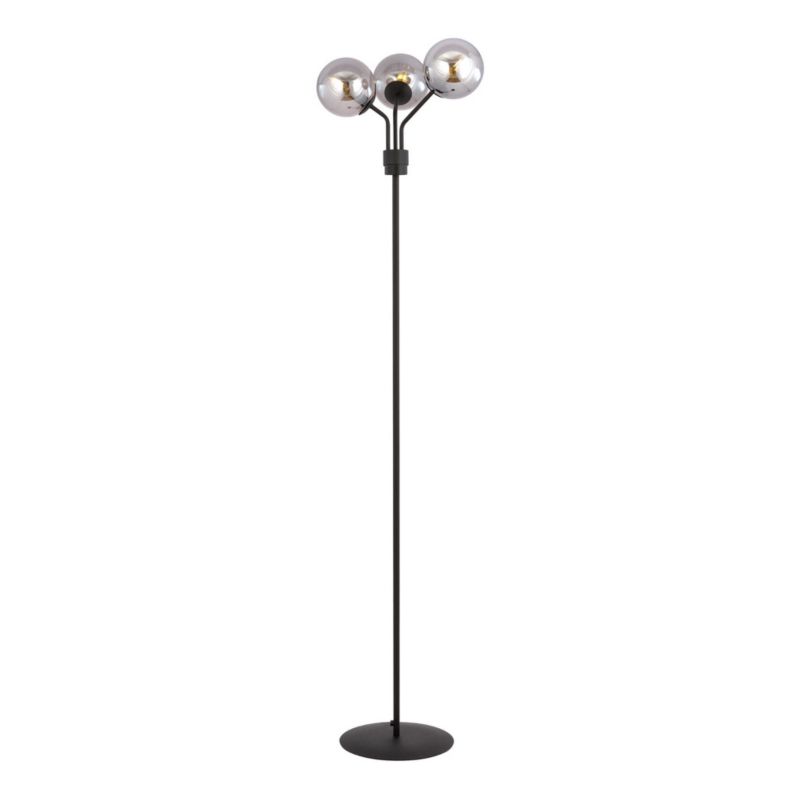 Lampa podłogowa stojąca Emibig Nova czarna-chromowana 3 x E14 x 10W wym: 173 x 39 x 39 cm - 1 szt.