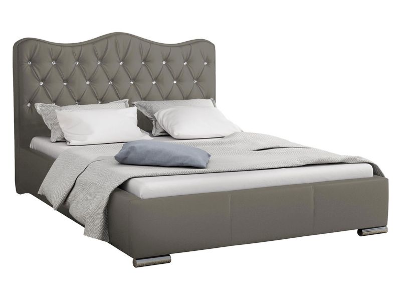 Łóżko tapicerowane MIRJAN 24 Santorini 140x200 mysi szary 1 szt.