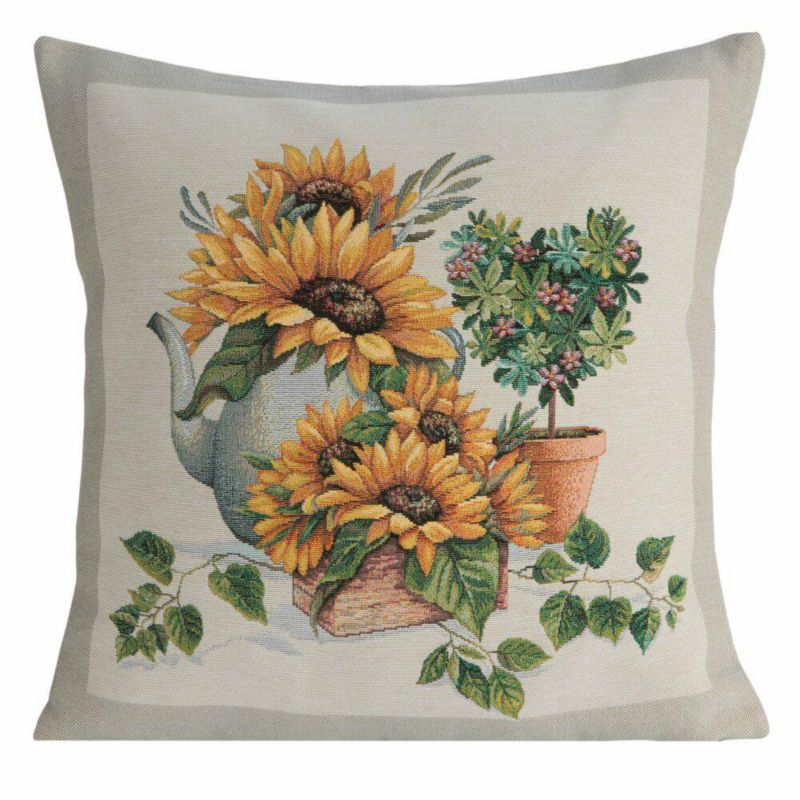 Poszewka Gobelinowa 57/Nat Eurofirany dekoracyjna na poduszkę 45x45 cm Beżowa 1 szt.