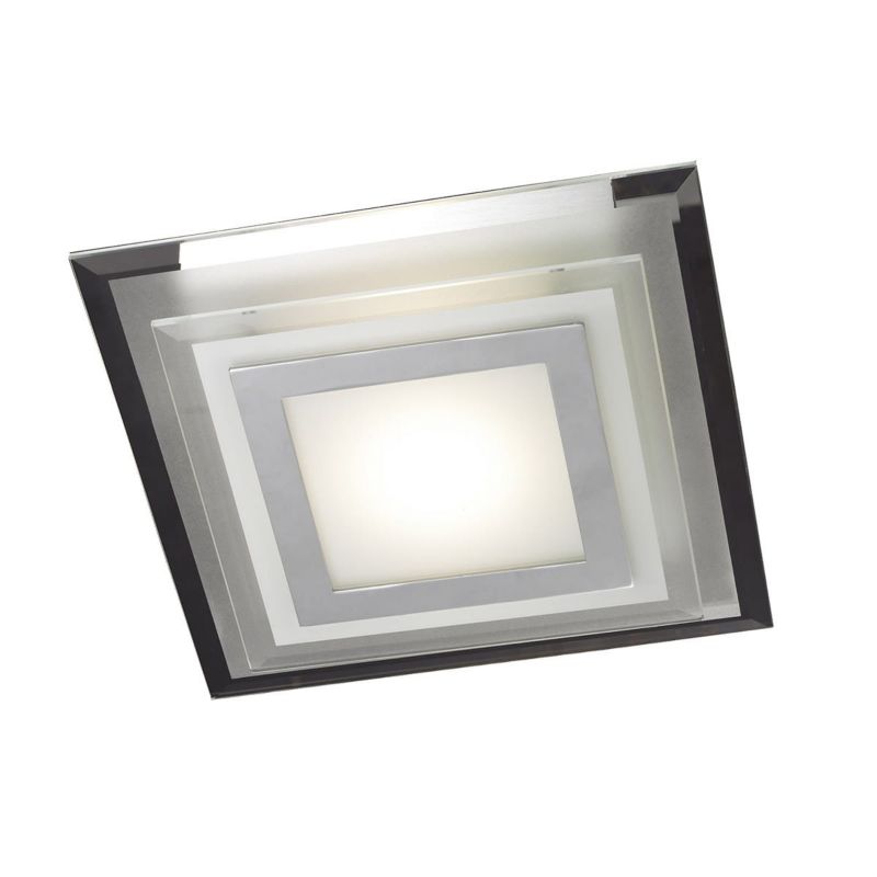 Plafon sufitowy nowoczesny Italux Bianca Square biały LED 12W 3000K 960lm IP20 wym: 7,5 x 28 x 28 cm szkło - 1 szt.