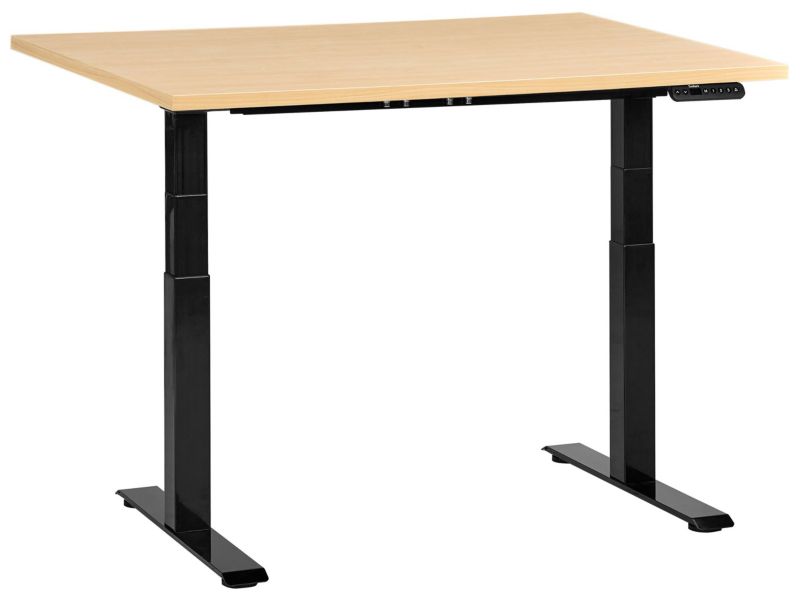 Biurko regulowane elektrycznie Destines Czarny/ jasny brąz 120 cm 60 cm 1 szt.