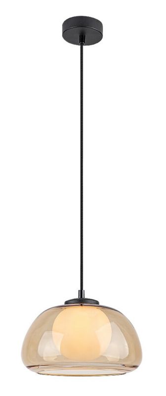 Lampa wisząca Rabalux Elowen bursztynowo-czarna wym: 150 x 25 x 25 cm 1xG9 x 1 szt.
