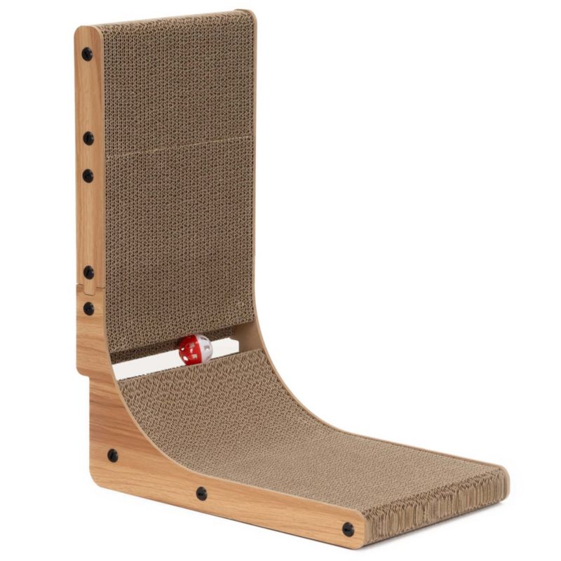 Drapak dla kota, legowisko z zabawką i kocimiętką Springos 50 cm tekturowy 1 szt.