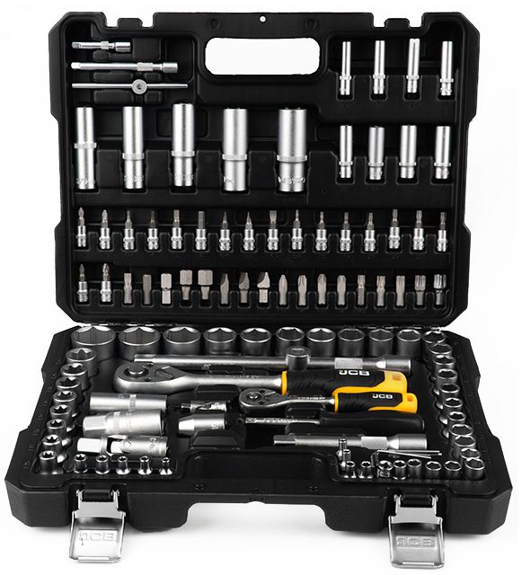 Zestaw JCB narzędziowy klucze nasadowe nasadki 108el. 1szt.