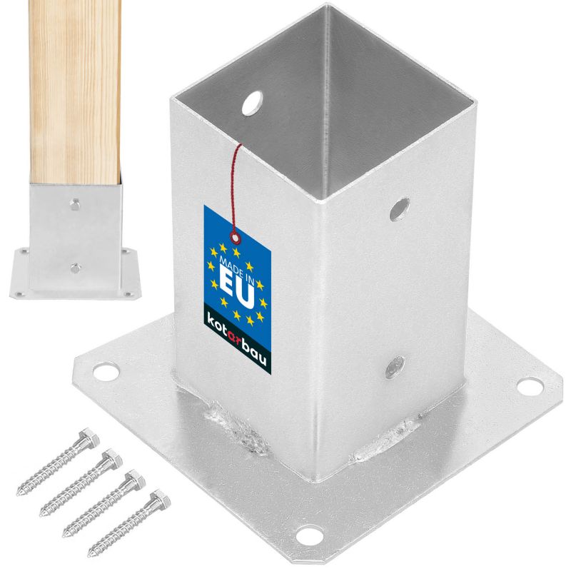 Podstawa słupa KOTARBAU przykręcana wspornik kotwa 80x80 mm 1 szt.