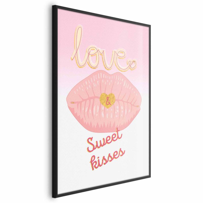 Plakat Artgeist Sweet Kisses 40x60 cm z ramą czarną 1 szt