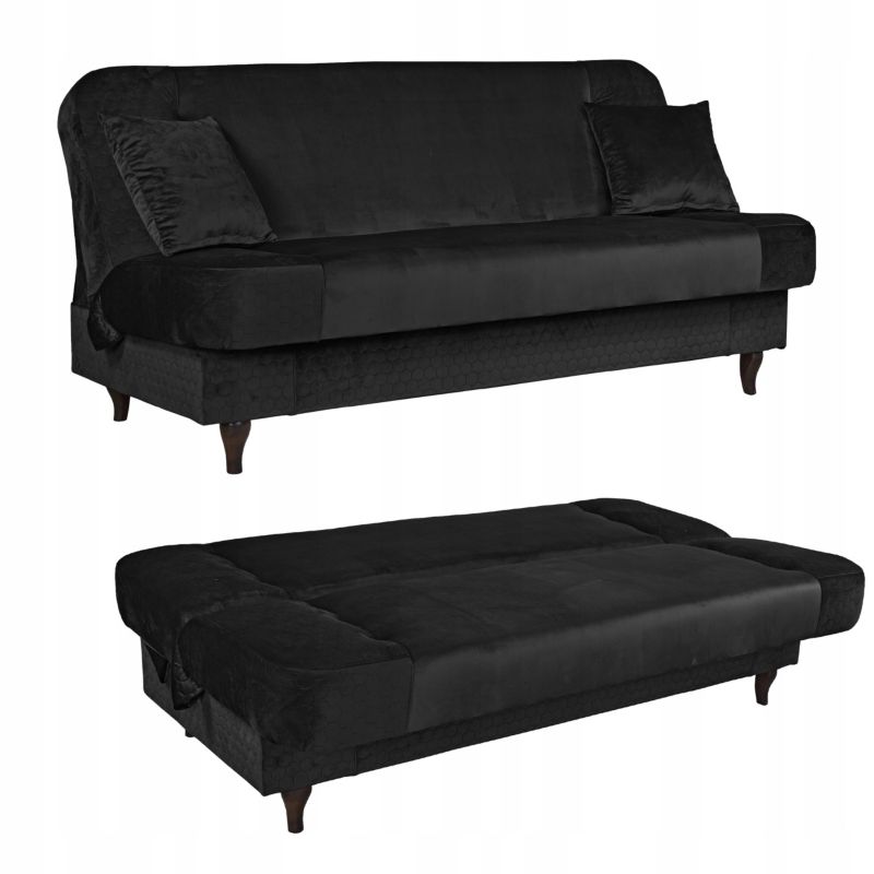 Kanapa do salonu rozkładana Family Meble Iza czarny 1szt