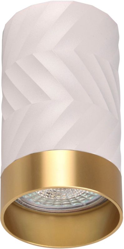 Oczko Goldlux Arras tuba 1 x GU10 białe / złote