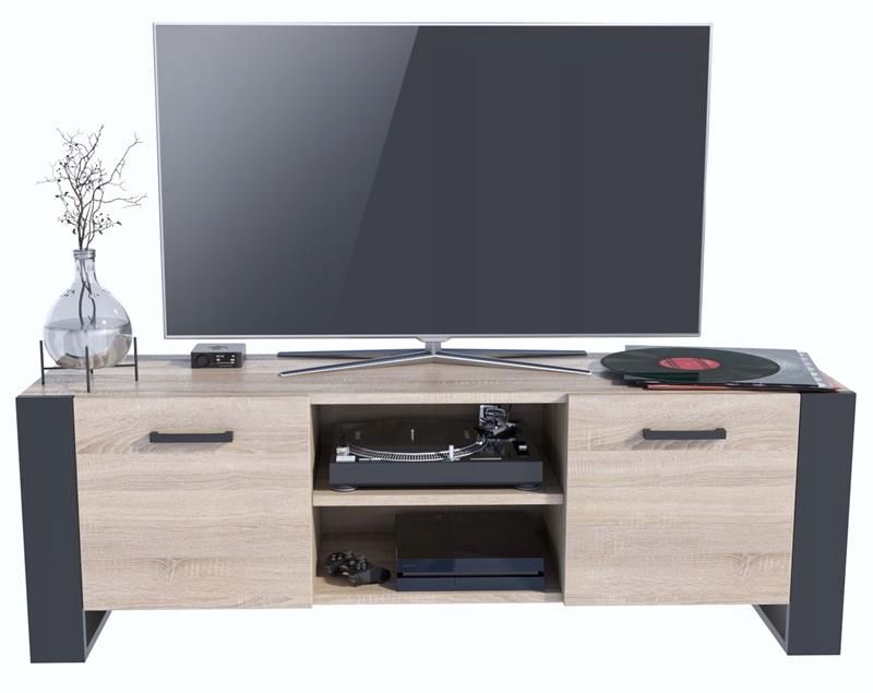 Szafka rtv Matkam szafka ALBA BIS 150 cm Per sonoma-czarny 1 szt.