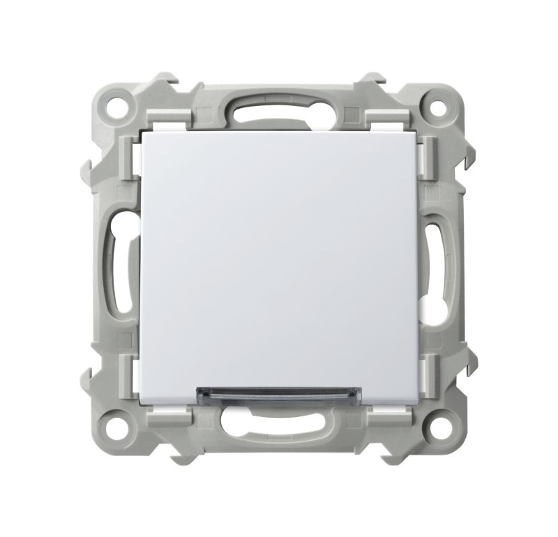 Łącznik pojedynczy z podświetleniem Ospel Szafir biały