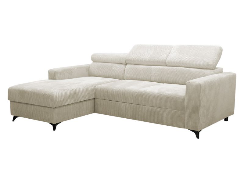 Narożnik z funkcją spania MIRJAN 24 Milano Premium Sztruks lewy LC+2R waniliowy 1 szt.