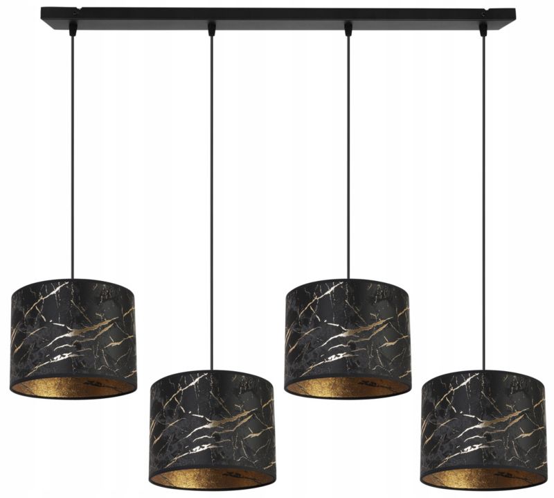 Lampa sufitowa wisząca Light Home LH Werona 4x E27 60W czarny/złoty 1szt.