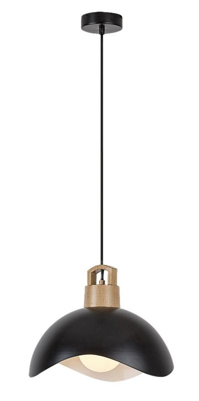 Lampa wisząca Rabalux Filina 2289 czarna-jasne drewno-biała do kuchni 1xE27 x 1 szt.