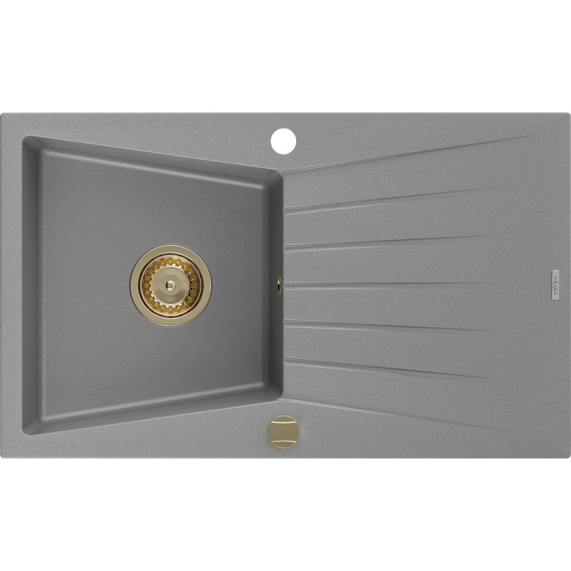 Zlewozmywak wpuszczany Mexen Cesar 1-komorowy szary 775x470 mm - 6514771010-71-B 1 szt.