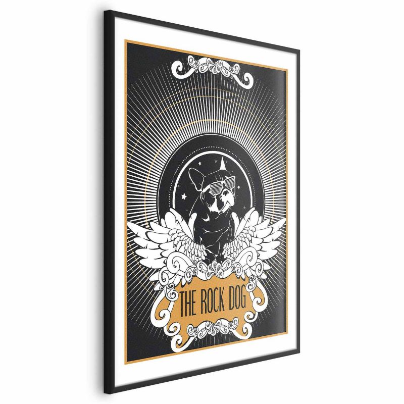 Plakat Artgeist The Rock Dog 21x30 cm z ramą czarną 1 szt