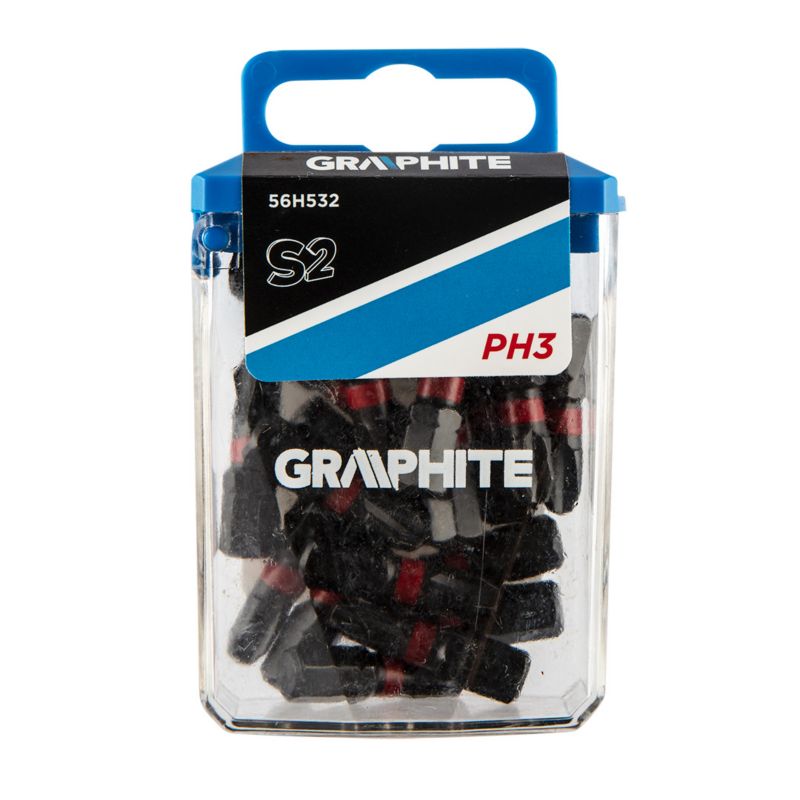 Bity udarowe GRAPHITE typ PH3 x 25 mm, 20 szt. 1 kpl.