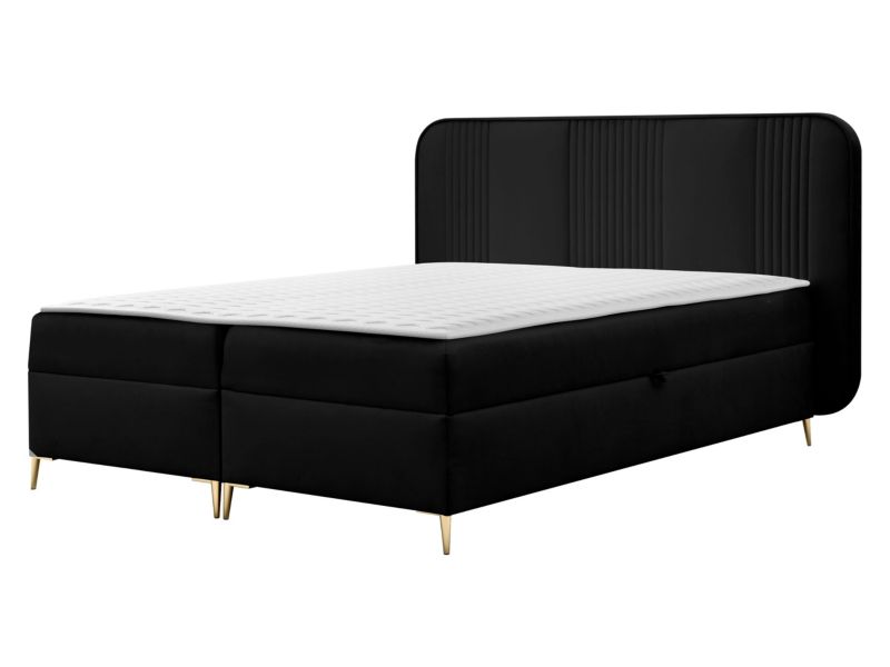 Łóżko kontynentalne MIRJAN 24 Fandy 160x200 cm czarny 1 szt.