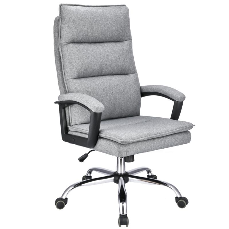 Fotel biurowy ergonomiczny JUMI obrotowy do biurka biura ESPO tkanina jasny szary 1 szt.