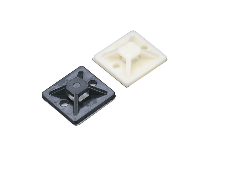 Uchwyty kablowe samoprzylepne Diall 25 x 25 mm czarne 100 szt
