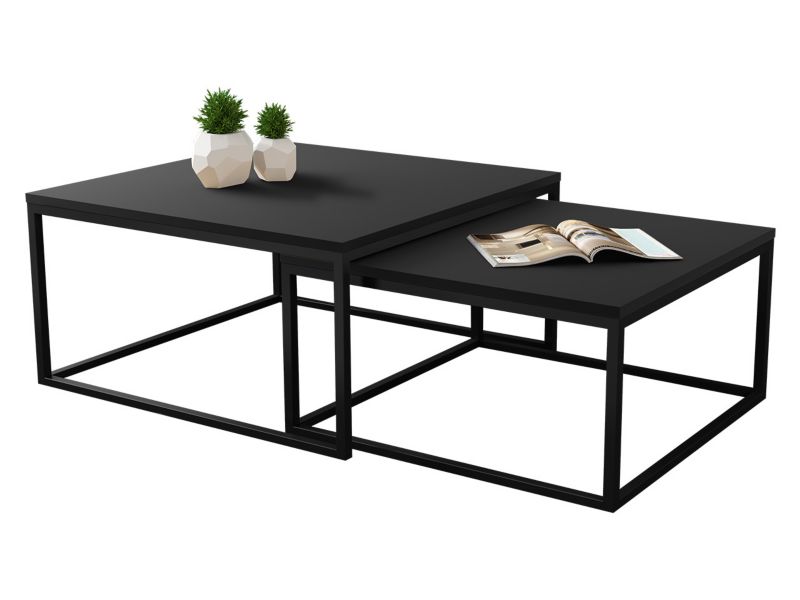 Stolik kawowy MIRJAN 24 Dual czarny/czarny molet 1 szt.