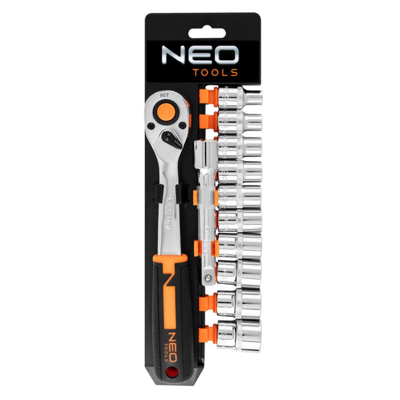 Klucze nasadowe NEO TOOLS 1/2", zestaw 12 szt. 1 kpl