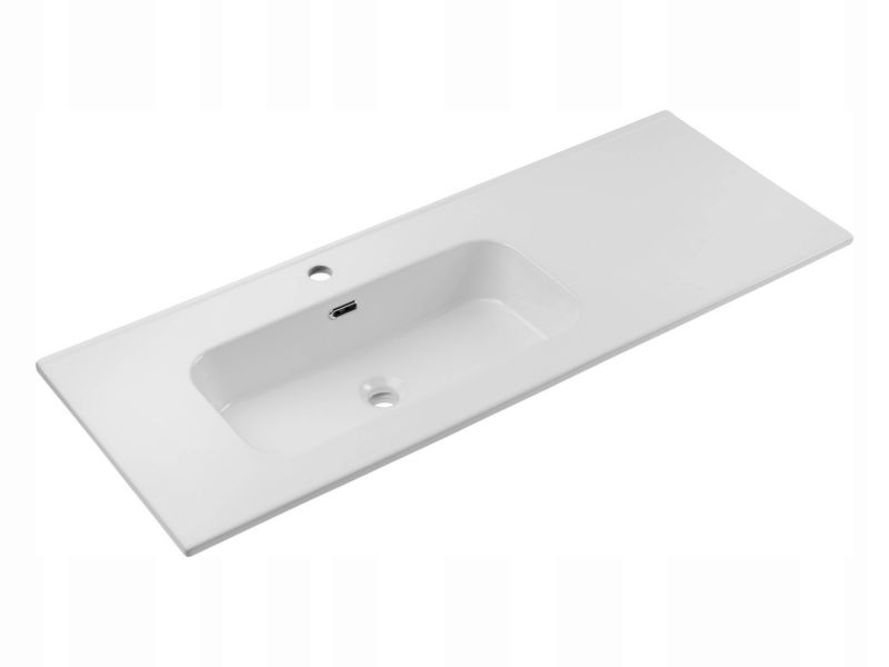 Umywalka meblowa Furnidea 120 cm wpuszczana z blatem biały połysk GO 2 1 szt.