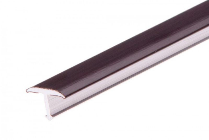 Profil fugowy łączący Cezar Orzech Ciemny 14mm 2,5m aluminiowy 1 szt.