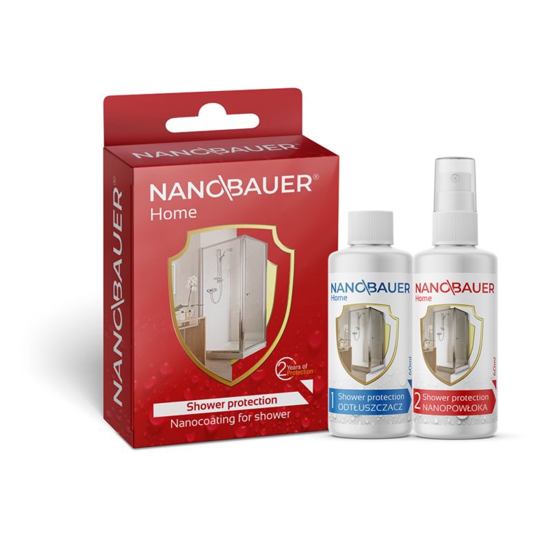 Impregnat do kabin prysznicowych szkła płytek NANOBAUER 2x100ml 1 szt