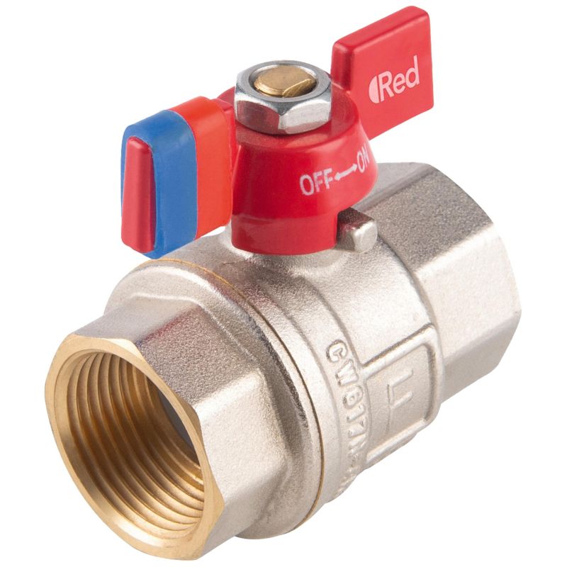 Zawór kulowy Ferro nakrętno-nakrętny z motylkiem F-Power Pro 19.05 mm 1 szt.