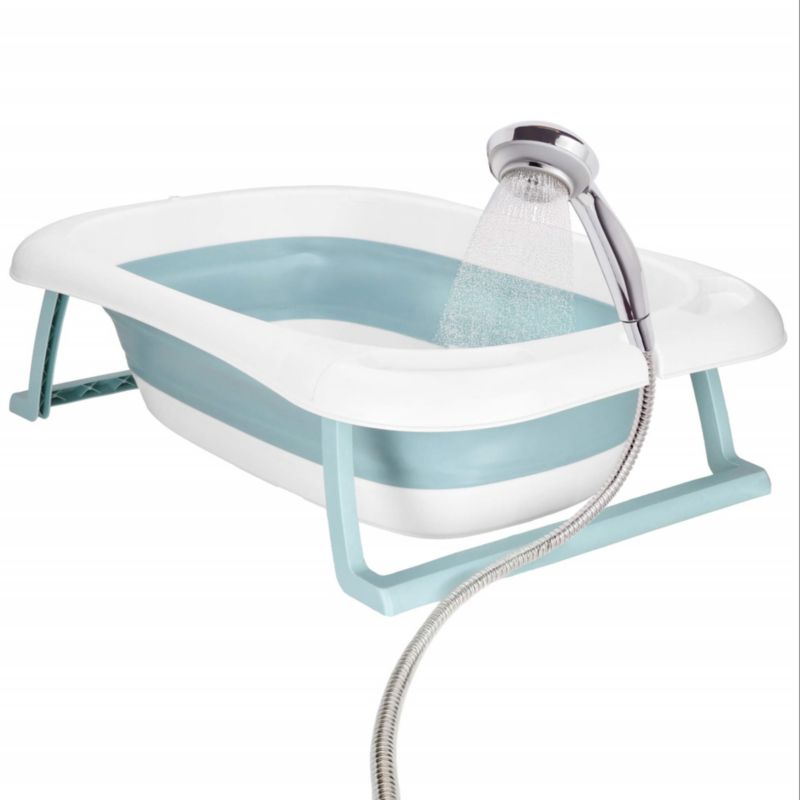 Wanienka dla niemowląt składana 35 L 82x52x22 cm Springos z termometrem i poduszką 1 szt.