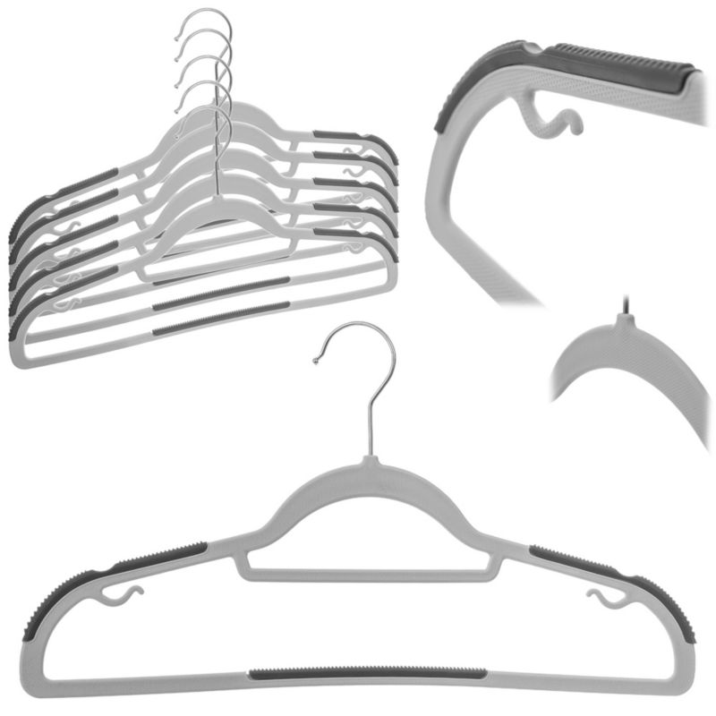 Wieszak KADAX plastikowy z powierzchnią antypośliz Biały 5 szt.