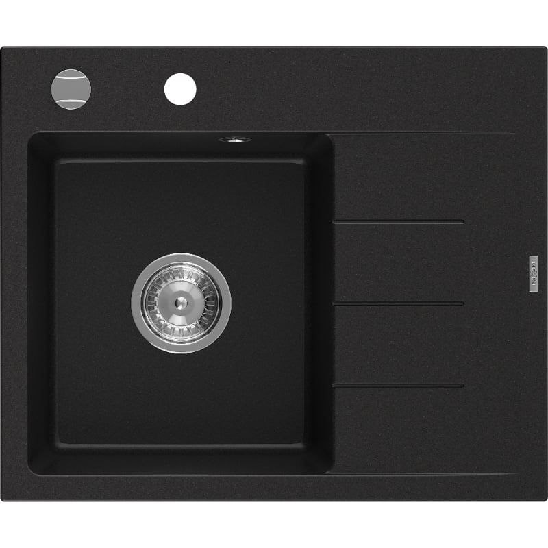 Zlewozmywak wpuszczany Mexen Ben 1-komorowy czarny 600x500 mm - 6522605000-77-B 1 szt.