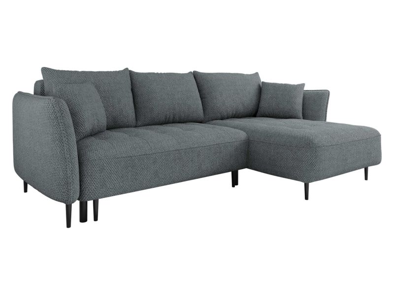 Narożnik z funkcją spania MIRJAN 24 Bari prawy popielaty plusz 1 szt.