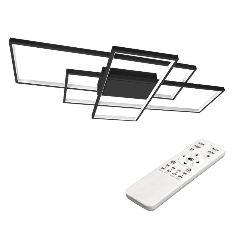 Żyrandol LED MasterLED Galaxis Hydra lampa z pilotem 90x50cm 126W 3000-6500K czarny 1 szt.