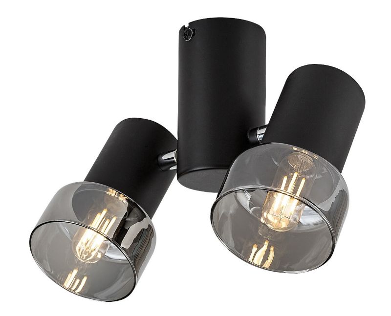 Spot Rabalux Hatice czarny-dymiony 2 x E14 x IP20 wym: 18 x 24,5 x 8 cm - 1 szt.