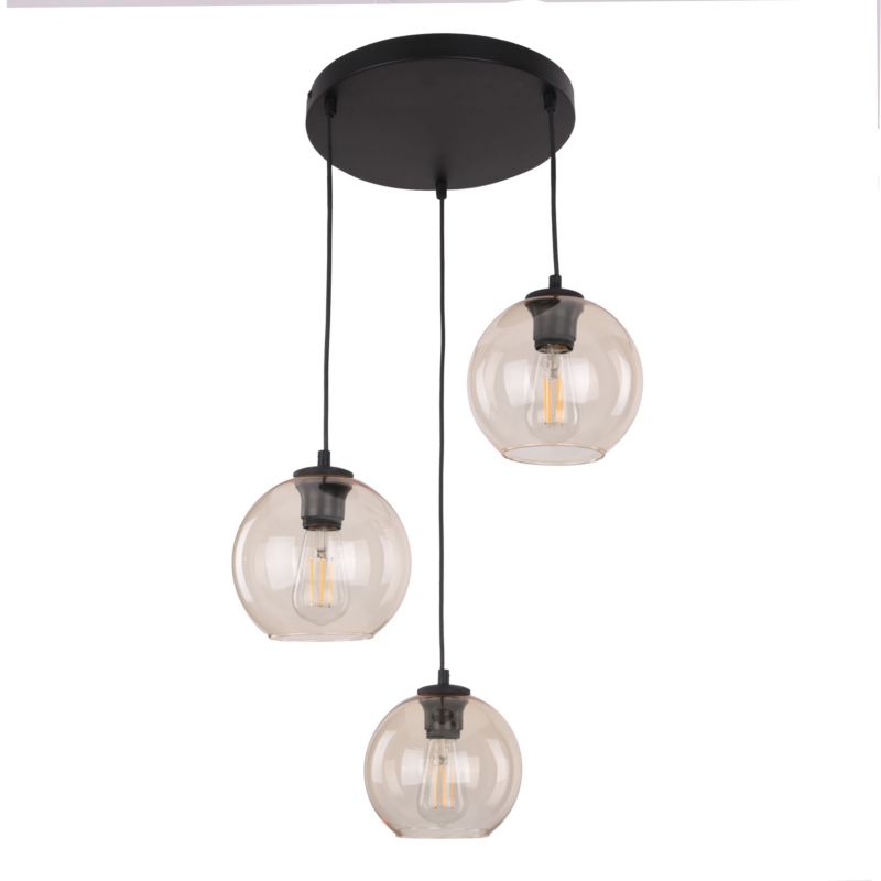 Lampa TK-Lighting Cubus Bursztyn Lampa Wisząca 3 Koło - 1 szt.