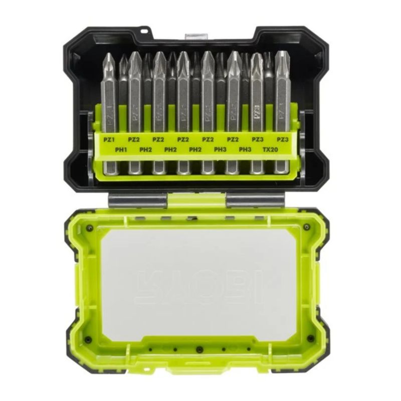 Zestaw Końcówek Wkrętarskich Bitów RYOBI 50 mm 15szt. Kaseta