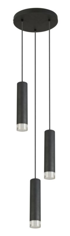 Lampa wisząca Ina 3 x E27 okrągła czarna