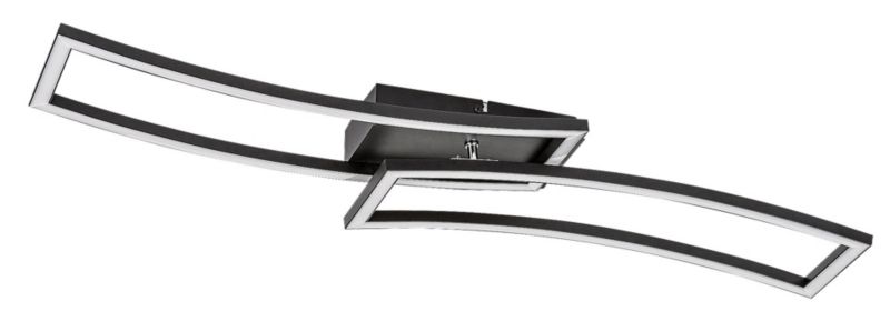 Lampa sufitowa wisząca Rabalux Cirilla czarno-biała wym: 8 x 82 x 20 cm wbudowany LED 40W 1 szt.