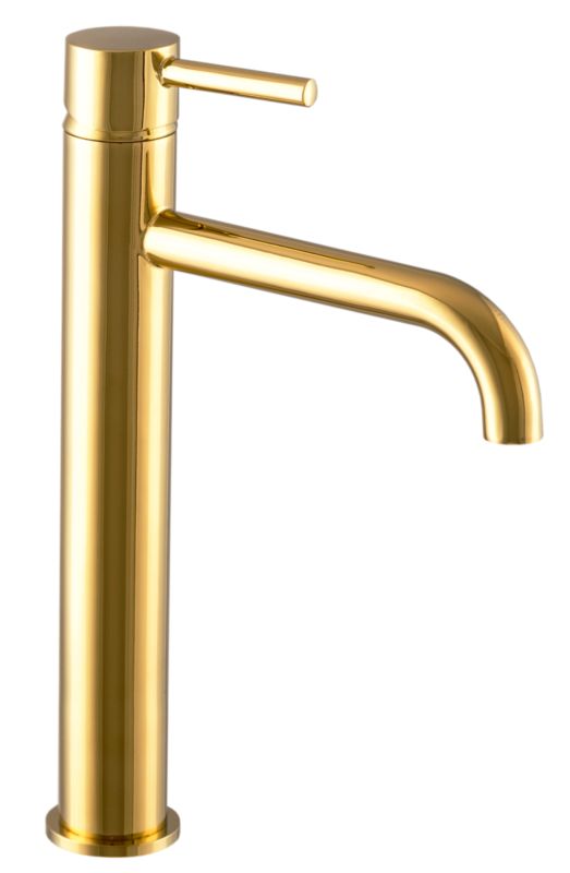 Bateria Umywalkowa Wysoka Łazienkowa Granitan Kivo Złota Korek Klik Klak Z Przelewu 1 szt.